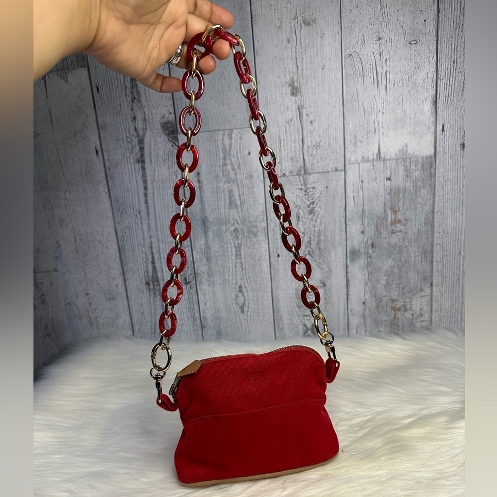 HERMES mini bolide pouch in red - Picture 13 of 17